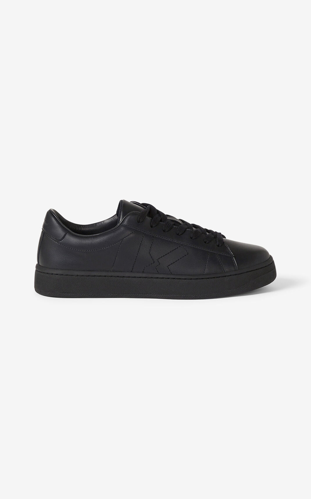 Kenzo En Linea Zapatillas Kenzo Kourt K Logo Cuero Hombre Negras